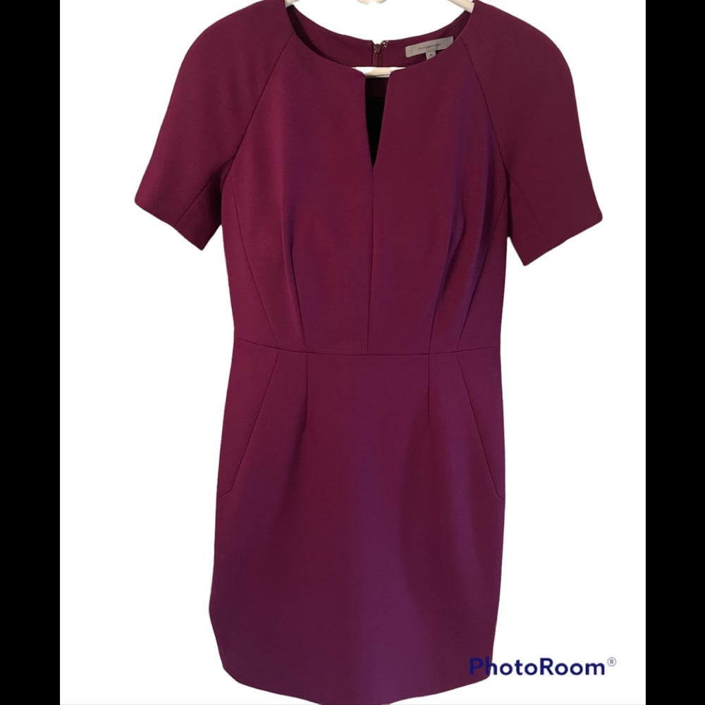Classiques Entier Mini Dress in Purple with Keyhole Neckline